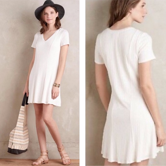 Anthropologie Dresses & Skirts - Dolan short sleeve ribbed casual basic shirt dress